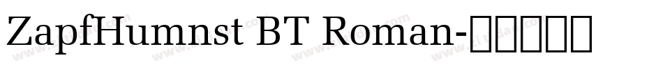 ZapfHumnst BT Roman字体转换